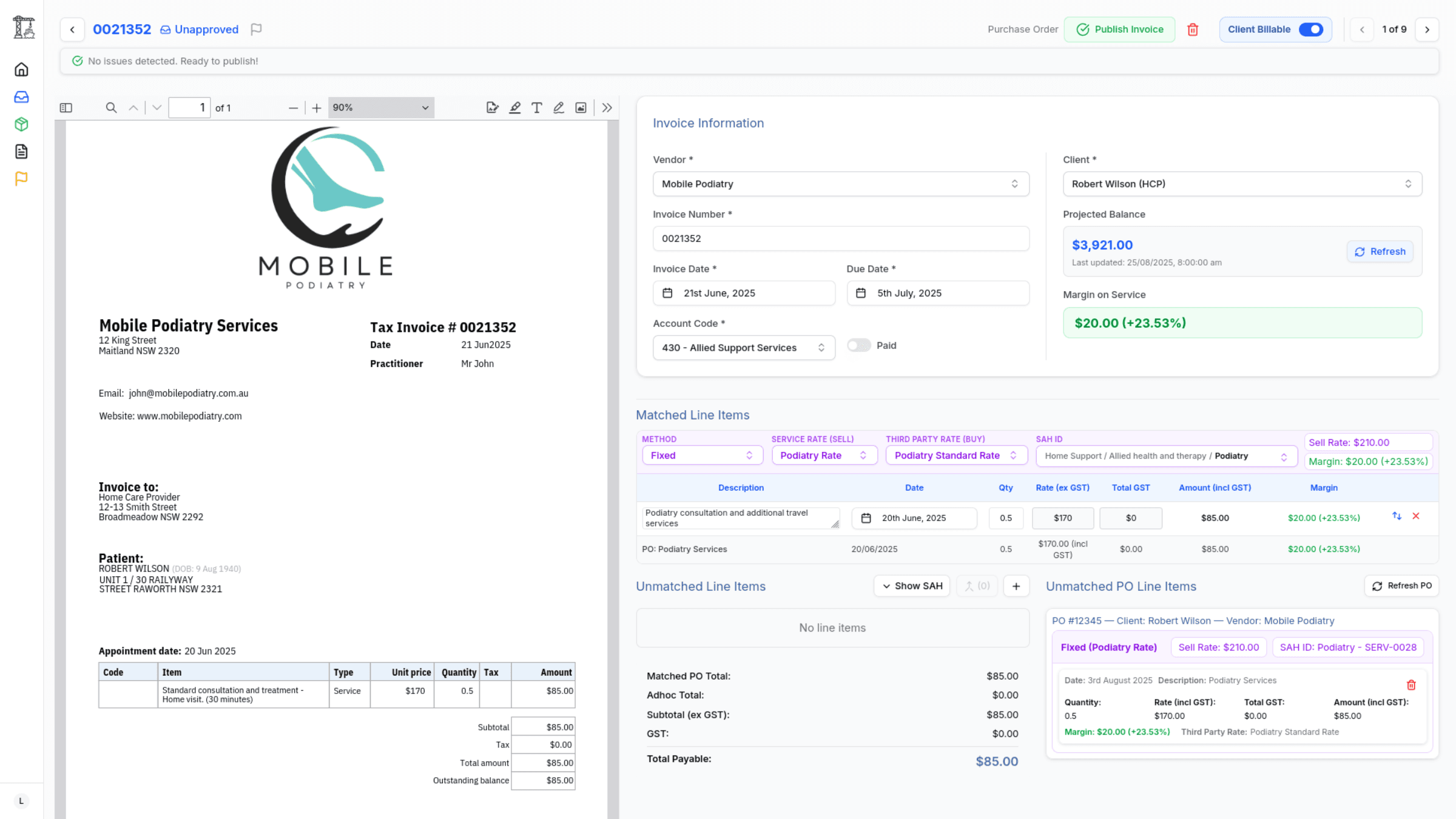 InvoiceHarbour Dashboard