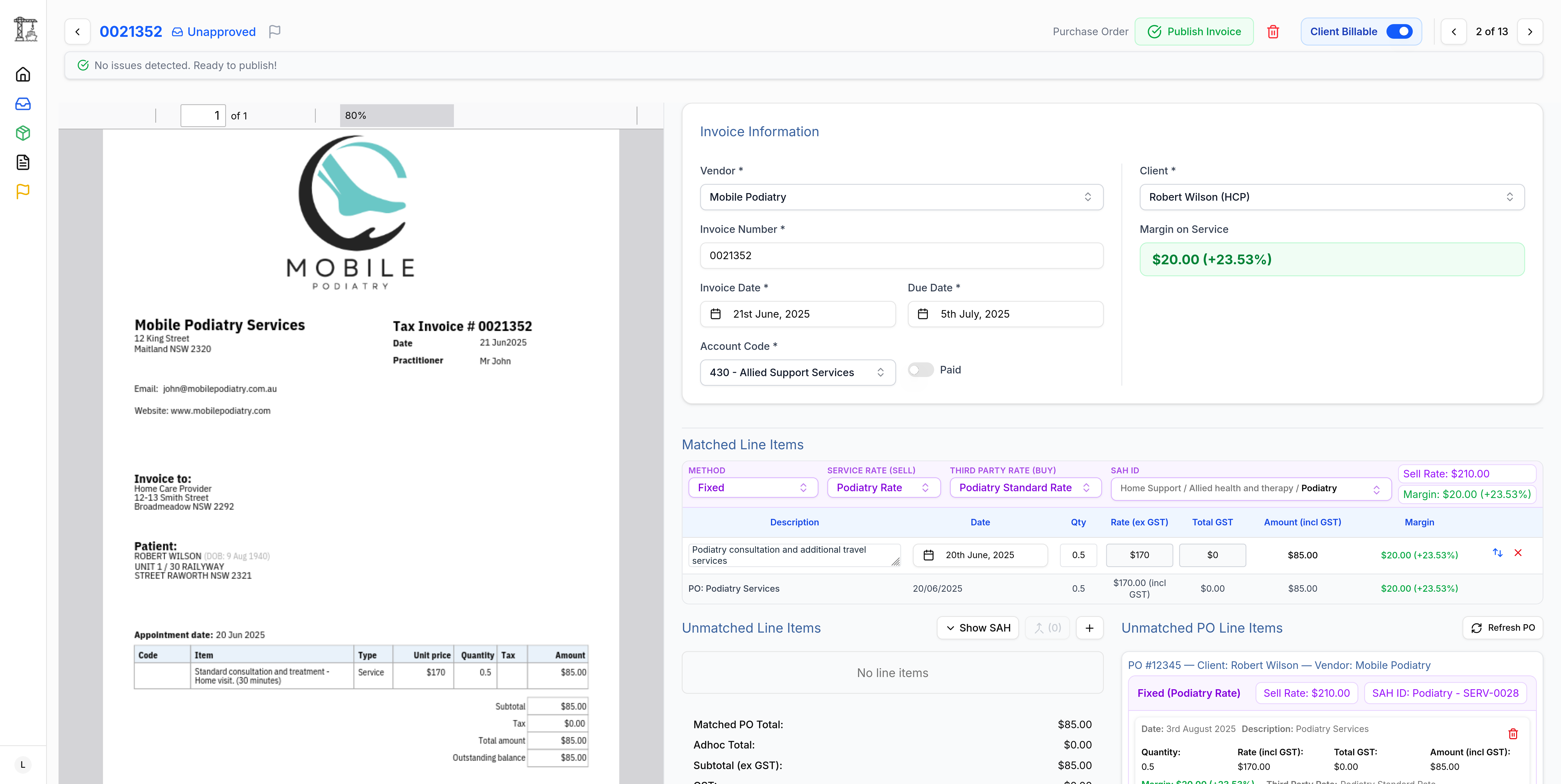 InvoiceHarbour Dashboard